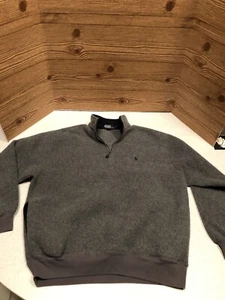 VTG Ralph Lauren Polo Gray 1/4 Zip Pullover Jacket Nice! Size Large - Picture 1 of 8