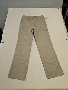 New Dockers Boys Khaki Pants Size 14 Regular Double Knee Flat Front Adjustable - Picture 1 of 5