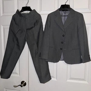 Brand New George Dress Suit Jacket & Pleated Pants  Boys Size 7 Gray Pinstripe - Picture 1 of 12