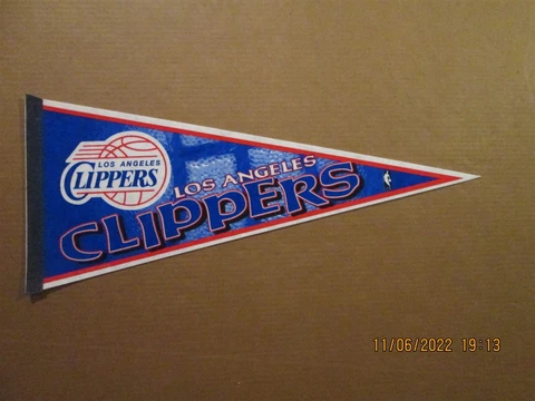 NBA Los Angeles Clippers Vintage 1990's Rico Team Logo Basketball Pennant Cover