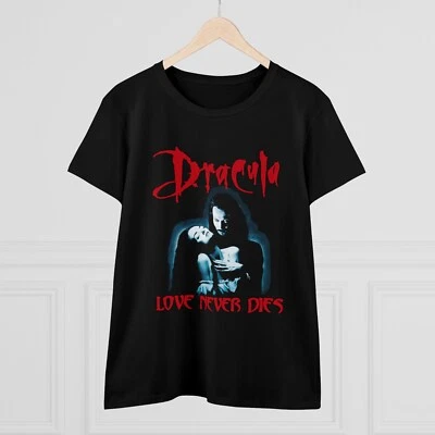 Dracula Bram Stoker Love Never Dies Vampire movie Shirt, Women's Cotton Tee - Image 1 of 4