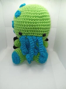 Handmade Crocheted Cthulhu Cute Spooky Halloween Stuffed Animal Toy / Home Decor - Picture 1 of 7