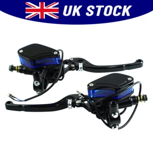 22mm 7/8" Universal Hydraulic Master Cylinder Reservoir Brake Clutch Lever Black - Picture 1 of 10