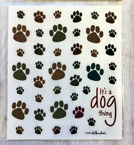 2 Sheets Dog Puppy Paw Print Animals Stickers Planner Papercraft Envelope Seals  - Picture 1 of 1