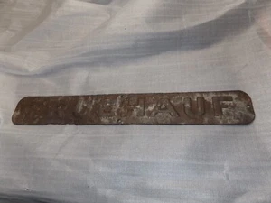 Vintage RARE Original STEEL Fruehauf Truck Tractor Trailer Emblem Sign 17" - Picture 1 of 16