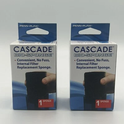 2 Penn-Plax Replacement Bio-Sponge Fits Cascade 300 Internal Filter CIF1 New! - Image 1 of 4