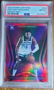 2020-21 Panini Certified Mirror Red #200 Anthony Edwards - Picture 1 of 2