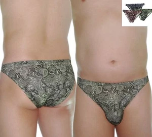 Sexy Bikini Para hombres Moda Nadar Clásico Estampados de Cachemira - Imagen 1 de 9
