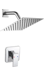 Chrome Shower Faucet Single Function Shower Trim Kit with Rough-In Valve Shower - Picture 1 of 8
