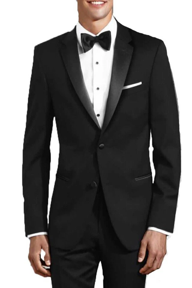 Super 100's Wool 2 Button Notch Lapel Slim Fit  Tuxedo - Image 1 of 1