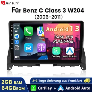 Android 13 Carplay Autoradio GPS WIFI DAB Für Mercedes C Class W204 S204 2+64GB - Bild 1 von 13
