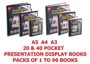 Presentation Display Books Folder File Folio Folder Portfolio Book Hard Flexible - Picture 1 of 13