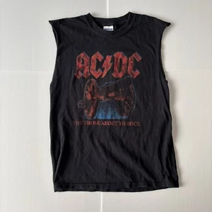 AC/DC For Those About To Rock Canon Cut-Off 2010 Tour T-Shirt | Size Youth Large - Picture 1 of 9