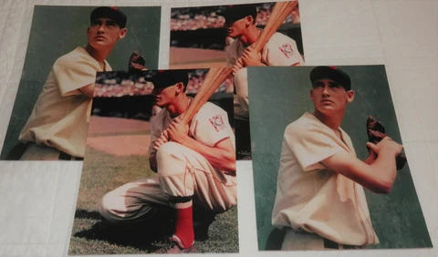 Ted Williams Postcards 4 COUNT (2 different) Boston Red Sox Hall of Fame Cover