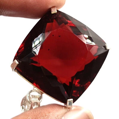 128.80 Carat Natural Red Ruby  PENDANT EGL  EMERALD Cut Loose Gemstone 5ATM - Image 1 of 4