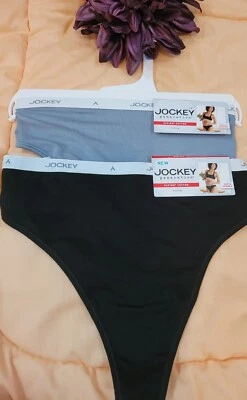 JOCKEY поколения логотип LASERBOND XL/8 Supima хлопок 2 Pr стринги трусики новый с Ярлыками - Изображение 1 из 4