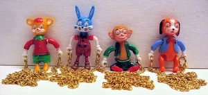 4 Ciondoli Collana Animali da Appendere Distributore Automatico Giocattolo - Foto 1 di 5