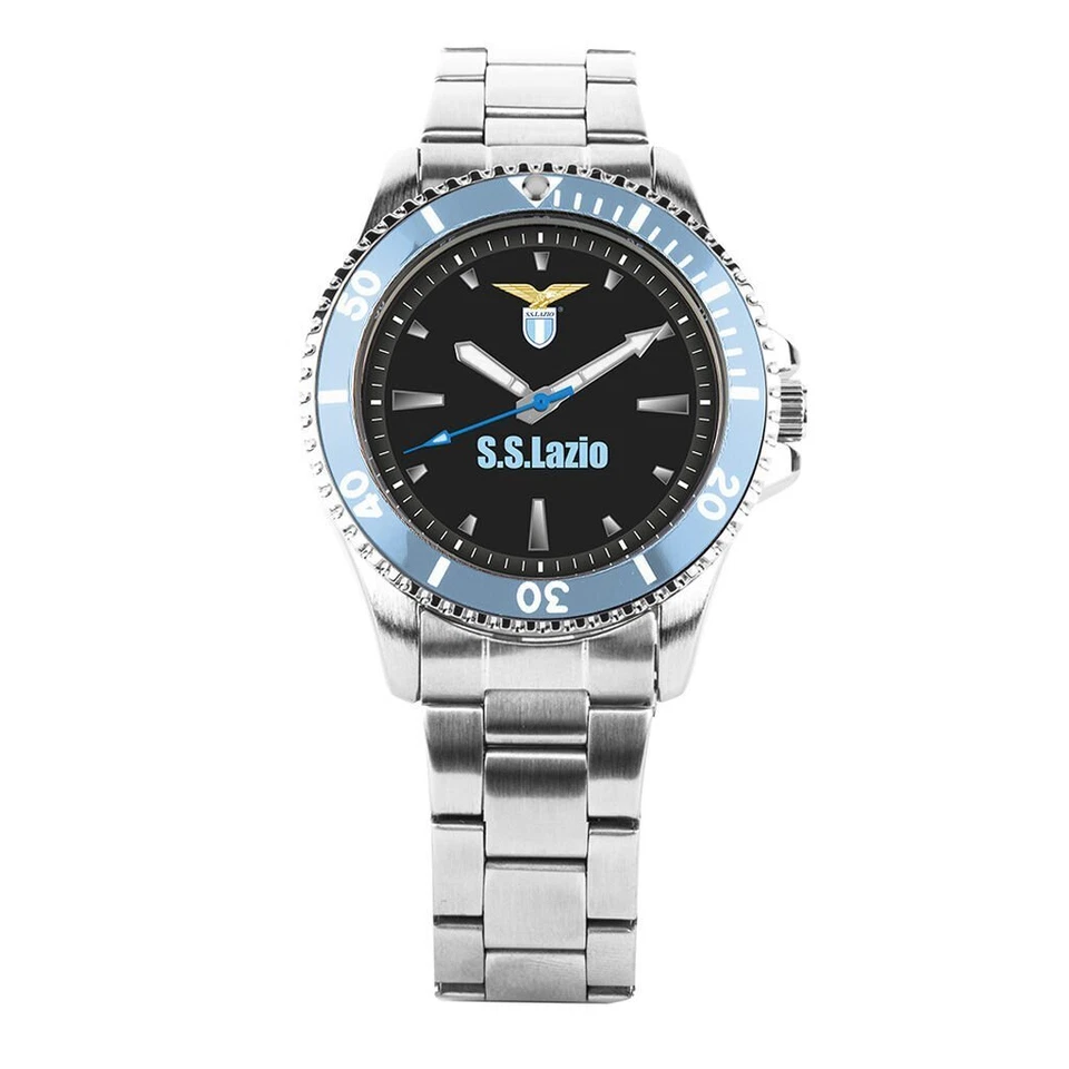 LOWELL Orologio Uomo SS LAZIO P-L7476UNA Bracciale Acciaio OFFICIAL