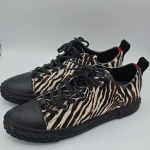 Giuseppe Zanotti Blabber Marty Zebra Animal Print Sneakers Men 44 US 11 - Picture 1 of 11