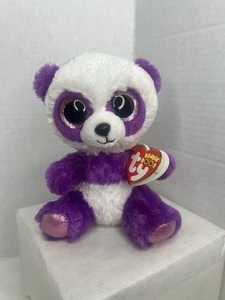 Boom Boom Purple Panda Bear - TY 6 " Beanie Boos - NEW with MINT TAGS (C1) - Picture 1 of 11