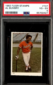 1982 Fleer Stamps # 147 Al Bumbry Orioles PSA 4 VG-EX - Picture 1 of 2