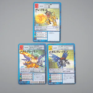 Digital Monster Digimon Card Greymon MetalGreymon 3 set 2001 NM-EX Japanese r465 - Picture 1 of 7