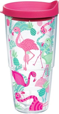 Tervis Flamingo Pattern Made in USA Double Walled 24 Ounces, Classic  - Image 1 of 4