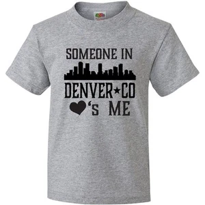 Inktastic Denver Colorado Someone Loves Me Skyline Youth T-Shirt Co Vacation Tee - Picture 1 of 8