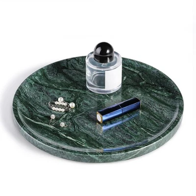 Bandeja para servir mármol natural, bandeja redonda de mármol de 11,8 pulgadas, baño/cocina/café... Foto 1 de 4
