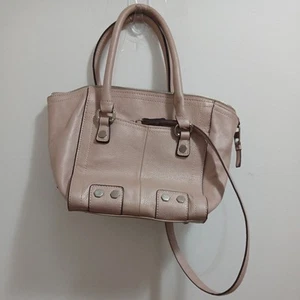 Tignanello Metallic Dusty Rose Top Handle Crossbody Tote - Picture 1 of 12