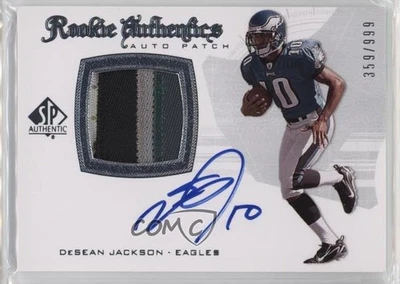 2008 SP Authentic Rookie Authentics /999 DeSean Jackson RPA Rookie Patch Auto RC - Image 1 of 3