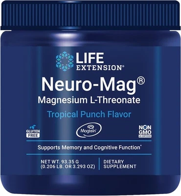 Life Extension Neuro-Mag Magnesio L-Treonato Polvo (Tropical Punch) -...  Foto 1 de 4