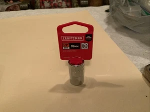 Craftsman CMMT 44266,  16mm  1/2 Drive 12pt Metric Socket, Taiwan - Picture 1 of 7