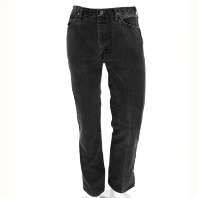 90s Vintage Wrangler Denim Jeans Mens 31x30 Slim Fit Black Stone Wash Western - Image 1 of 4