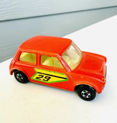 Matchbox Superfast 1970 Racing Mini No. 29 Red Orange Color Mini Copper Toy - Image 1 of 4