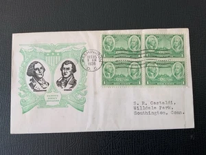 1936 #785 1c Army Heroes - Linprint FDC - Picture 1 of 2