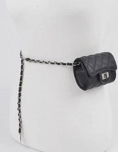 Gürteltasche schwarz klein wandelbar veganes Leder - Bild 1 von 4