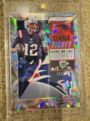 Tom Brady 2018 Panini Contenders Season Ticket Cracked Ice 13 of 24 Card - Image 1 of 4