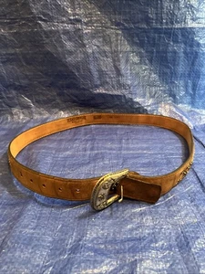 Texas Country Leather Belt Sz 38 - Picture 1 of 6