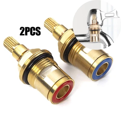 2X Keramik-Oberteil Ventiloberteil Messing Wasserhahn 1/2 3/4 Ventil Hahn Ersatz - Bild 1 von 4