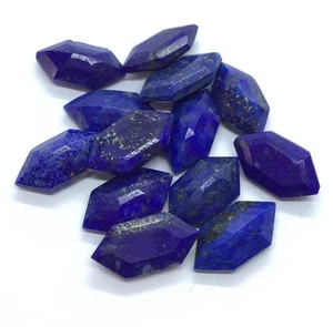 Natural AAA Lapis Lazuli Cut Long Hexagon Faceted Loose Gemstone Making Jewelry - Picture 1 of 7