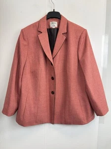 Vintage Collections For Le Suit Women’s 22W Blazer Orange Career Notch Lapel - Picture 1 of 9