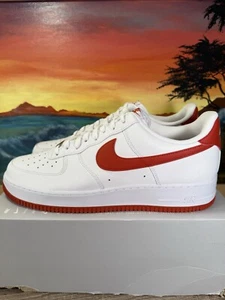 Nike Air Force 1 ‘07 White Dragon Red {FJ4146-106} Men’s Size 14 - Picture 1 of 13