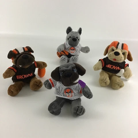 Cool Beans Cleveland Browns Dawg Pound Set Plush Stuffed Animal Vintage 90s Toy Cover