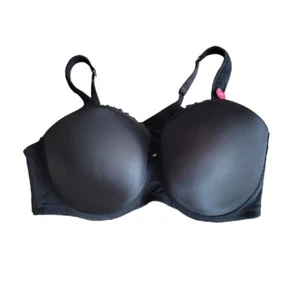 New ASHLEY STEWART 46F Black Butterfly Full Coverage Bra - Picture 1 of 15