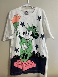 Vintage Children’s Minnie Statue Of Liberty T Shirt, Size 12 - Picture 1 of 4
