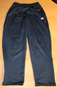 Boys Adidas Climalite 3 White Stripes Drawstring Track Pants Youth Large Blue - Picture 1 of 7