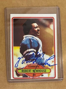 1980 Topps Robert Newhouse #413 Autographed Card Dallas Cowboys - Imagen 1 de 2