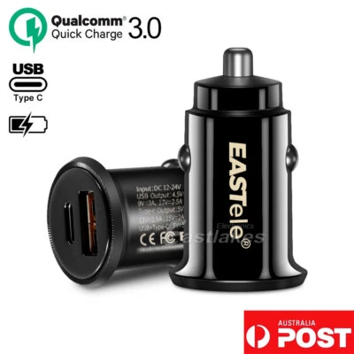 FAST CHARGING USB-C TypeC Car Charger for Apple iPhone 17 Pro Max 16 15 Samsung - image 1 of 4