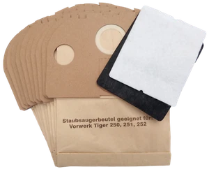 Staubsaugerbeutel Tüten Beutel geeignet Vorwerk Tiger 250 251 252 + Filter - Bild 1 von 17